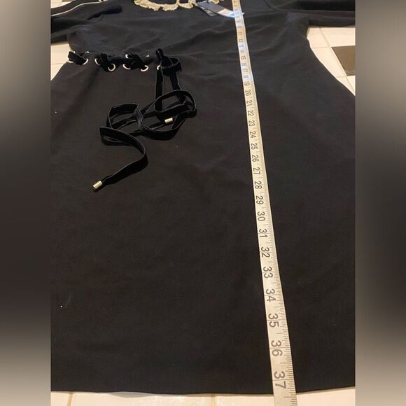 NWT Marc by Marc Jacobs SZ 8 Irving Tie Dress Velvet Chiffon Trim Whimsical Goth - Picture 15 of 16